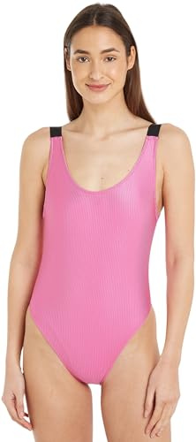 Calvin Klein Maillot de Bain Femme Scoop Back One Piece Dos Échancré, Rose (Bold Pink), M