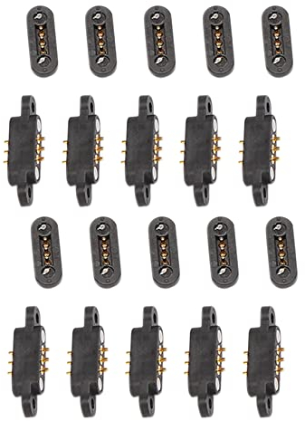 Orton 10 Paar Federbelasteter Magnetischer Pogo-Pin-Anschluss 3 Positionen Abstand 2,3 Mm DurchgangslöCher MäNnlich-Weibliche Sonde