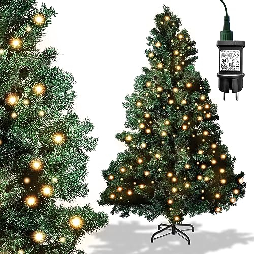 Sonnewelt Árbol de Navidad Artificial 210cm con Soporte de Metal e iluminación 8 Modos de iluminación Diferentes,Abeto Falso 340 Puntas, para Uso Interior y Exterior