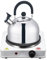 New Stainless Steel Whistling Kettle Light Weight Camping Kettle for Indoor & Outdoor Use Soft Grip Handle 2.5 LTR Capacity (Mirror)