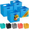 Havenhaus Filzkorb faltbar 4er Set blau 30x30x30cm | 4er Set Boxen Aufbewahrung Filz | Faltbox geeignet für Aufbewahrung im ganzen Haus | Körbe Aufbewahrung Filzbox, extra stabil 4mm | Regalkörbe