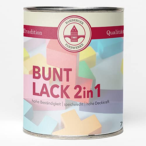 Bamberger Farbwerke Buntlack 2in1, Acryllack für Holz, Metall, Kunststoff (Anthrazit Grau glänzend, 750ml)