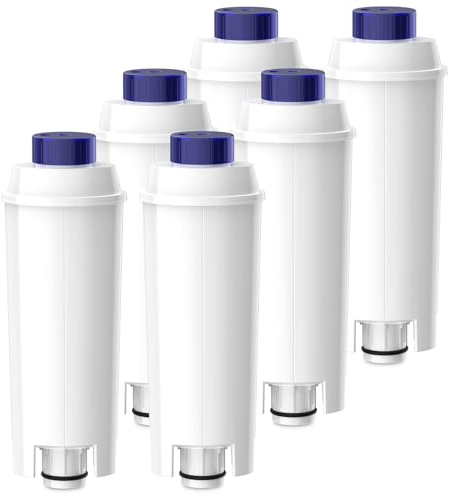 Oleic Filtro per l'Acqua per Macchine da Caffè Delonghi Magnifica s, Filtro Delonghi Macchina Caffè Dinamica Comprese le Versioni della Serie ECAM, ESAM, ETAM DLSC002(6 Pezzi)