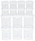 Creative Mark Assorted Pack of 14 Storage Cups - 8 Small 10 ml & 6 Large 45 ml Durable Clear Plastic Paint Containers with Lids for Artists, Students, Professionals