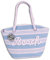 Robin Ruth Strandtasche Baumwolle Polyester hellblau beige OTG2200H Baumwolle Strandtasche