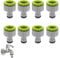 Luckwaii Wasserhahn Anschluss, Schlauchverbinder Kunststoff 1/2 Zoll 3/4 Zoll 2-in-1 Kunststoff Schlauchanschluss Set Schlauchverbinder Gartenschlauch Anschluss für Wasserhahn/Wasserrohr Anschluss