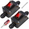 2 interruptores en línea impermeables 12V 20A 12V Impermeable IP67 con destornillador, 12V DPST 4 pines, interruptor de cable, interruptor de línea impermeable