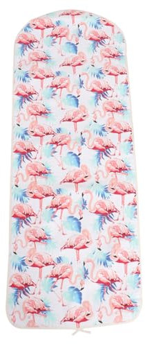 Amosfun Flamingo Ironing Board Cover Protection Pad Heat Reflective Cover Stain Resistant for Ironing Table Top Use