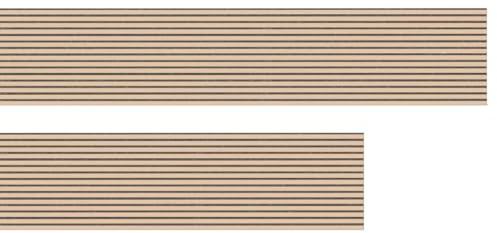 HPFloor Akustikpaneele Holz 120x60 Brau|3D Wandpaneele eiche|MDF Lamellenwand|Wandverkleidung innen zur Schalldämmung & Schallschutz|Holzpaneele Wand Filz Schwarz