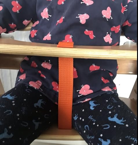 Ersatzriemen Schrittgurt kompatibel mit Hauck Alpha und Beta, Move Kinder Hochstuhl 2 Stück DIN Norm getestet (Royalblau)