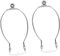 KICHOUSE 2St Lampenschirmhalterung tischlampe the desk lamp schreibtischlamp bodenwindlicht floor lamp Lampenhalterung Lichtständer Hornhalterung Lampengestell aus Horn Stehleuchte Silver