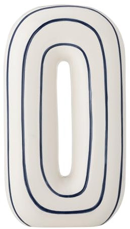 Bloomingville Mae Vase, Blau, Keramik, L18,5xH32xB8,5 cm