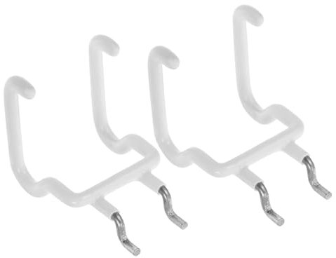 AUTSUPPL 2pcs Tool Library Hook Tools Power Tool Storage Racks Pegboard Drill Holder Garage Hangers Select Tool Hanger Hooks Pegboard Large Garage Hooks Ladder Hangers for Wall Rubber White