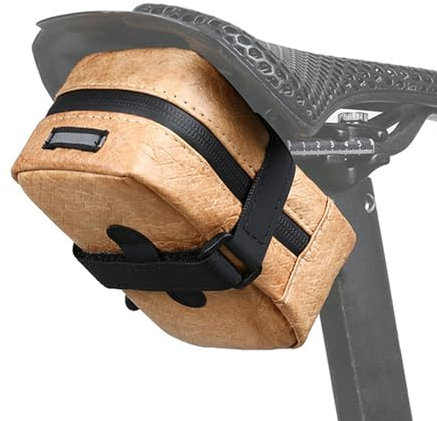 keynoyin Einfache Fahrrad-Satteltasche, wasserdicht und kann mit Rücklichtern aufgehängt werden, Rennrad-Sitzkissen-Tasche – Satteltasche (Papierfarbe)