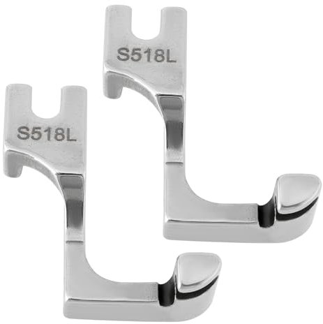 Briny River Lot de 2 Pieds Presseurs à Fermeture éclair Invisible Simple Face S518L en Métal pour Machine à Coudre Adaptés à La Plupart des Machines à Coudre Industrielles