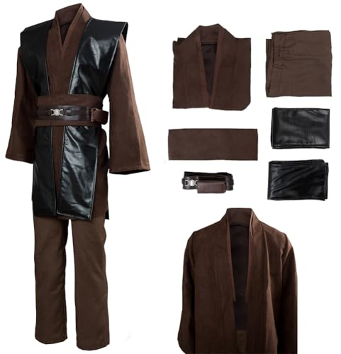 Lixinya Krieger Kampf Anzug mit Gürtel Halloween Karneval Outfit Kostüm Full Set für Herren
