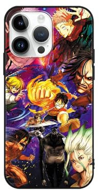 LOWBDGFU Custodia per Apple iPhone 12 Pro Max 6.7 Pollici, Phone Case Anime One Piece Attack on Titan Motivo Manga Character Antiurto Protezione Case Flessibile TPU Silicone Cover Bumper