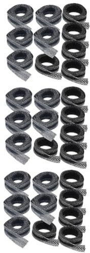 LALAFINA 3 Sätze Wärmeübertragungsaufkleber Hem Tape Strassband Hosenverkürzung Hosenzubehör Abs Schwarzes Dekoband Für Kleidung Netz Bügeleisen Kleidungsdekor Bügelbänder Stoff 6 Stück * 3