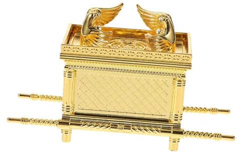 GETAJGHSD Zinklegierung Bundeslade Statue Kleine Religiöse Kunsthandwerk Dekorativ Für Wohnzimmer Desktop Wohnkultur Israel Ark Ornament Langlebig Und Kompakt