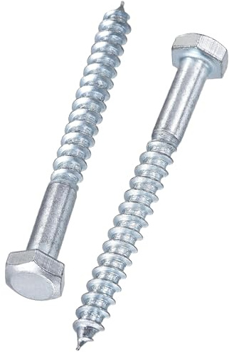 Unifizz 15 viti esagonali M8 x 90 mm, in acciaio al carbonio zincato, viti autofilettanti a mezza filettatura per legno e terrazze, elementi di fissaggio resistenti