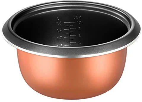 HOMSFOU 3l Thickened Non-Stick Aluminum Alloy Rice Cooker Inner Pot Replacement for Electric Household Cooker Multi-use Cooking Pot Dual Spray Honeycomb Coating Suitable for Supplies
