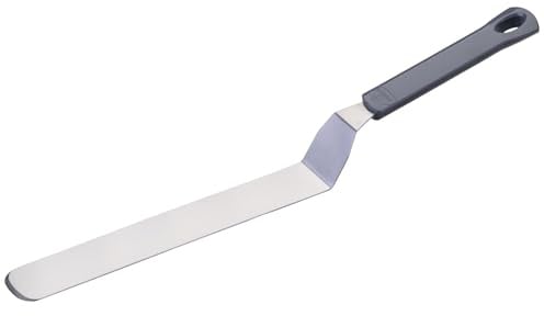 Dr. Oetker Winkelpalette Classic – Edelstahl Tortenpalette zum Glattstreichen von Cremes & Icings, Ergonomischer Griff, rostfrei & spülmaschinengeeignet, ca. 35 x 7 cm