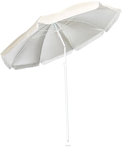 ac sport Sonnenschirm Ø 160 cm kippbar mit 8 Streben PF 50+ mit Silberbeschichtung und Belüftung – Gartenschirm, Balkonschirm & Strandschirm, wasserabweisend