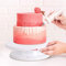 Vinsani 10.8 Dessert Cake Decorating Turntable Stand, 360 Degree Rotating Icing Turntable Display Stand Non-Slip Base - White