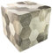 Zerimar Puff Hocker | Premium Kuhfell Ausgekleidet | Maßnahmen: 45x45x45 cms | Hocker Küche | Vorzimmer Hocker | Hocker Leder