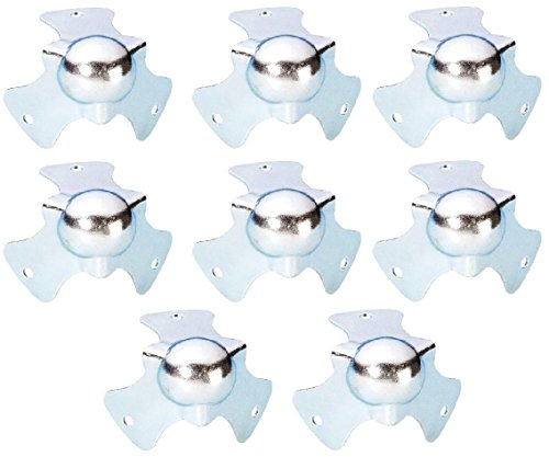 8x Adam Hall 4115 - Kugelecken klein 44 mm hoch, Stahl verzinkt, Kugel-Ecke