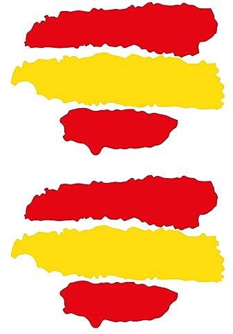 2 unds Pegatina vinilo adhesivo bandera España para cascos coches motos ciclomotores bicicletas de OPEN BUY