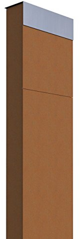 Standbriefkasten, Design Briefkasten The Box Rost/Edelstahl - Bravios