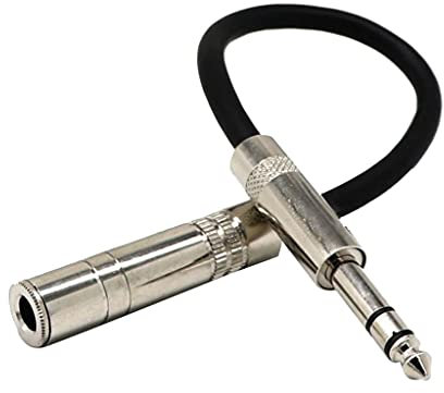 Baoblaze Cable de Audio Alargador para Auriculares, Adaptador de Macho 6.35mm(1/4 Pulg.) a Hembra 6.35mm(1/4 Plug.)