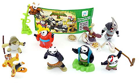 Kinder Überraschung, Satz Kung Fu Panda 3 mit Allen Figuren und 1 Zettel