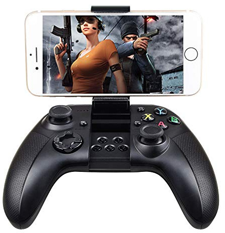 Uteruik W18 Manette de Jeu sans Fil avec Support de Serrage pour iOS/Android/iPod/iPad Noir