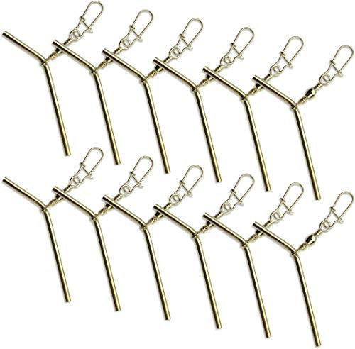 Storfisk fishing & more 12 Stück Anti-Tangle Abstandshalter zum Angeln aus Messing, inkl. Wirbel, Größe:Klein