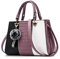 NICOLE & DORIS 2025 Neue Frauen Tasche Damen Leder Handtasche Mode Umhängetasche Mit Pompon abnehmbarem Schultergurt Handtasche Lila
