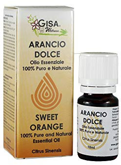 Gisa Wellness - ARANCIO DOLCE - Olio Essenziale Convenzionale - 100% Puro e Naturale - [10ml] - Ideale per Aromaterapia e Cura della Persona - Diffusione Ambientale - Made in Italy