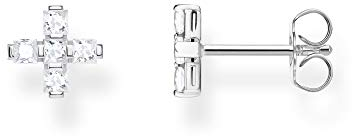 Thomas Sabo Damen Ohrringe Ohrstecker Kreuz 925 Sterling Silber H2088-051-14