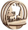 Rayher Holz Steckteil Waldsti., 7,5cm ø, natur, Set 5teilig, SB-Btl 1Set, Holzbausatz gelasert, FSC Mix Credit, Weihnachtsdekoration, 62883505