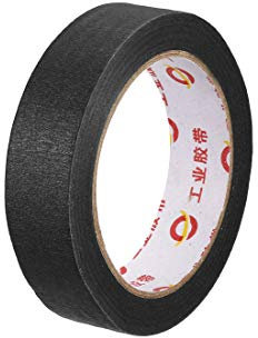 Sourcing Map Ruban de masquage pour la maison et le bureau, longueur 30,5 m, largeur 2,5 cm, multicolore, 0.98Inx98FT, Noir , 3