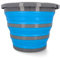 Cubo de Agua Plegable de 10 litros, para el hogar, Camping, Limpieza con vertedor, asa de Transporte, Plegable, 1 Unidad, Color Azul