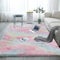 Aujelly Soft Area Hochflor-Teppich für Schlafzimmer, flauschig, Mehrfarbig, Regenbogen, Batik-Motiv, 120 x 200 cm