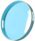 Simmer Stone Round Plastic one Decorative Tray, Round Plastic with Handles, Modern Vanity and Serving for Ottoman, Coffee Table, Kitchen and Bathroom, Size 13(Blue)