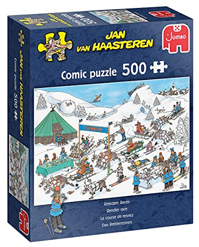 Jan Van Haasteren, Rentier, Rennen, Puzzle 500 Teile Erwachsene