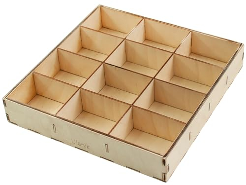 Ulanik Puzzle Sorter Tray, Montessori Toys for 3 Year Olds, Sensory Play Tray, Sensory Toddler Colour Sorting Counting Toys — 12 Sections