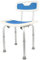 Sedia da Doccia Regolabile in Altezza, Sedia Doccia Anziani, Sedia da Aoccia con Schienale, Sgabello da Doccia, Ergonomico, Carico di Peso 150 kg，51x26x71-83 cm