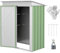 Outsunny 5x3ft Garden Shed, Steel Small Shed, Outdoor Lean-to Shed with Adjustable Shelf, Lock and Gloves for Patio, Garden, Green without Foundation Kit