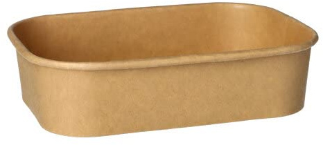 PAPSTAR 25 Verpackungsbecher, Pappe rechteckig 500 ml 4,1 cm x 17,3 cm x 12,3 cm braun
