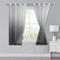 XWZO Voile Gardinen mit Ösen Vorhänge Farbverlauf Vorhang Sheer Ombre Gardinen 2 er Set für Schlafzimmer und Wohnzimmer Schlaufengardinen mit Raffhalter H145xB140cm Grau